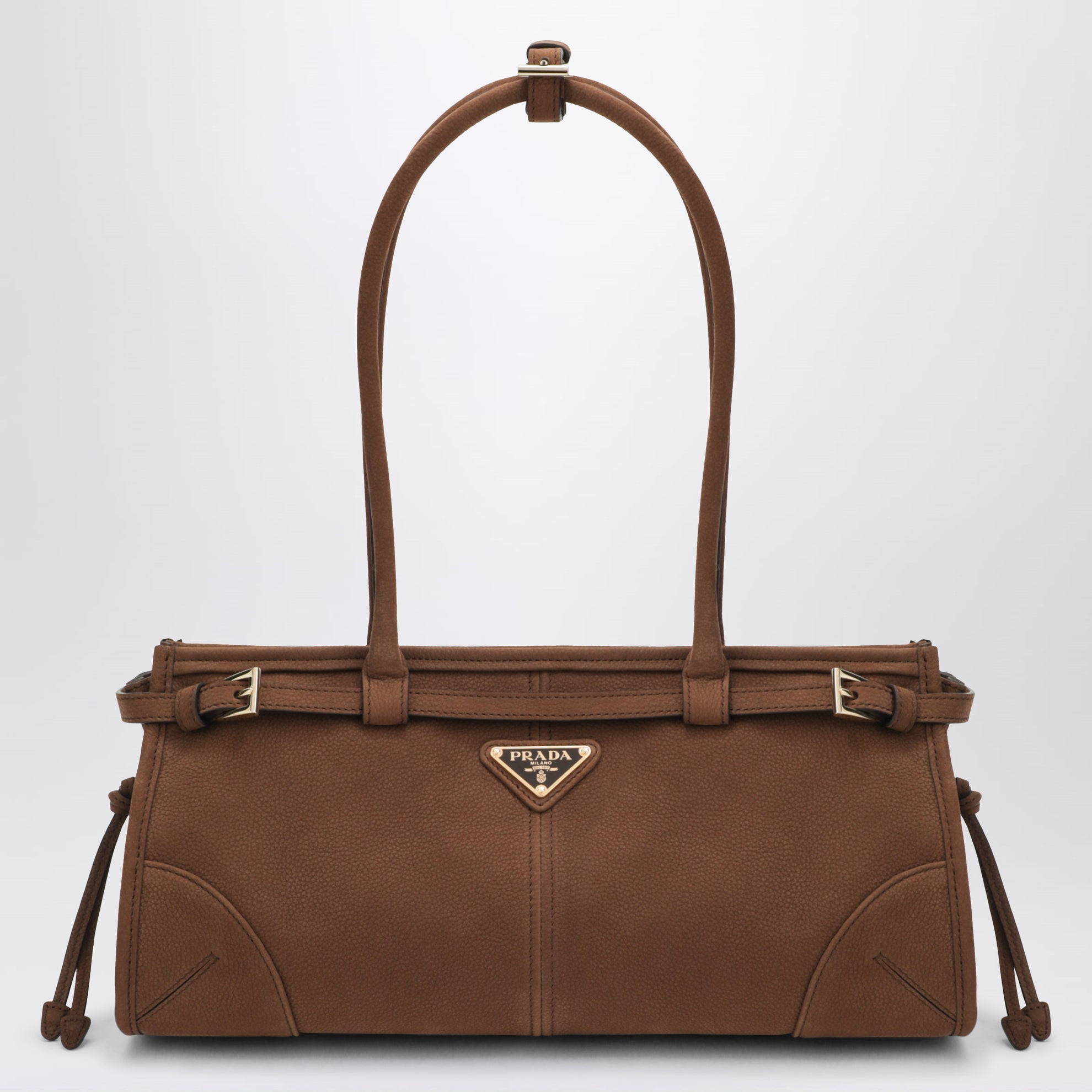 Handbag Bonnie medium in cacao nubuck leather