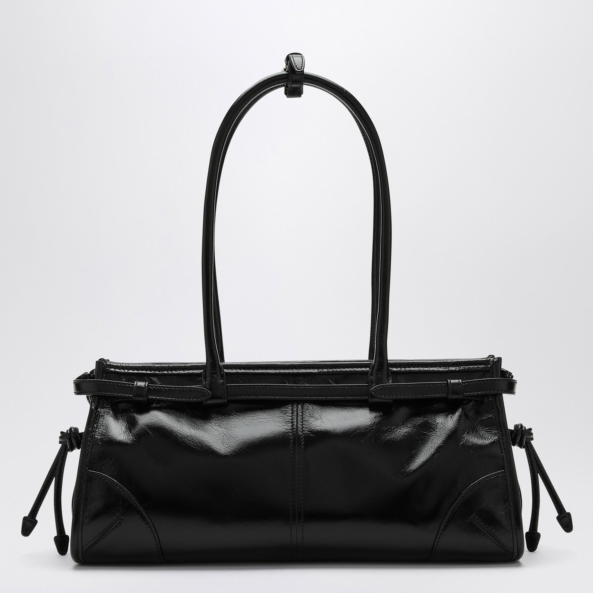 Medium black leather Bonnie handbag