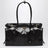 Large Bonnie top-handle bag in black calf leather