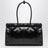 Large Bonnie top-handle bag in black calf leather