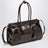 Bonnie large leather handbag in dark brown
