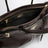 Bonnie large leather handbag in dark brown