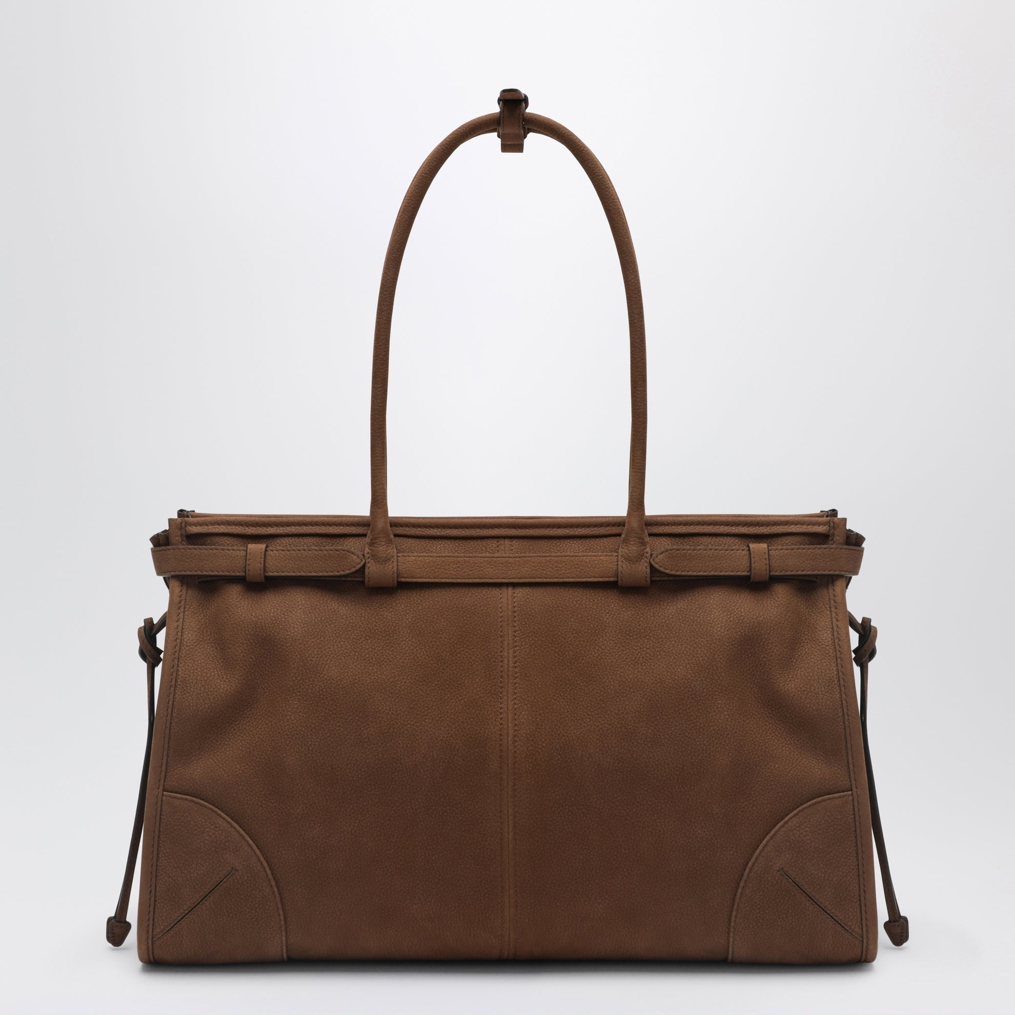 Große Prada Bonnie Tasche aus braunem Wildleder