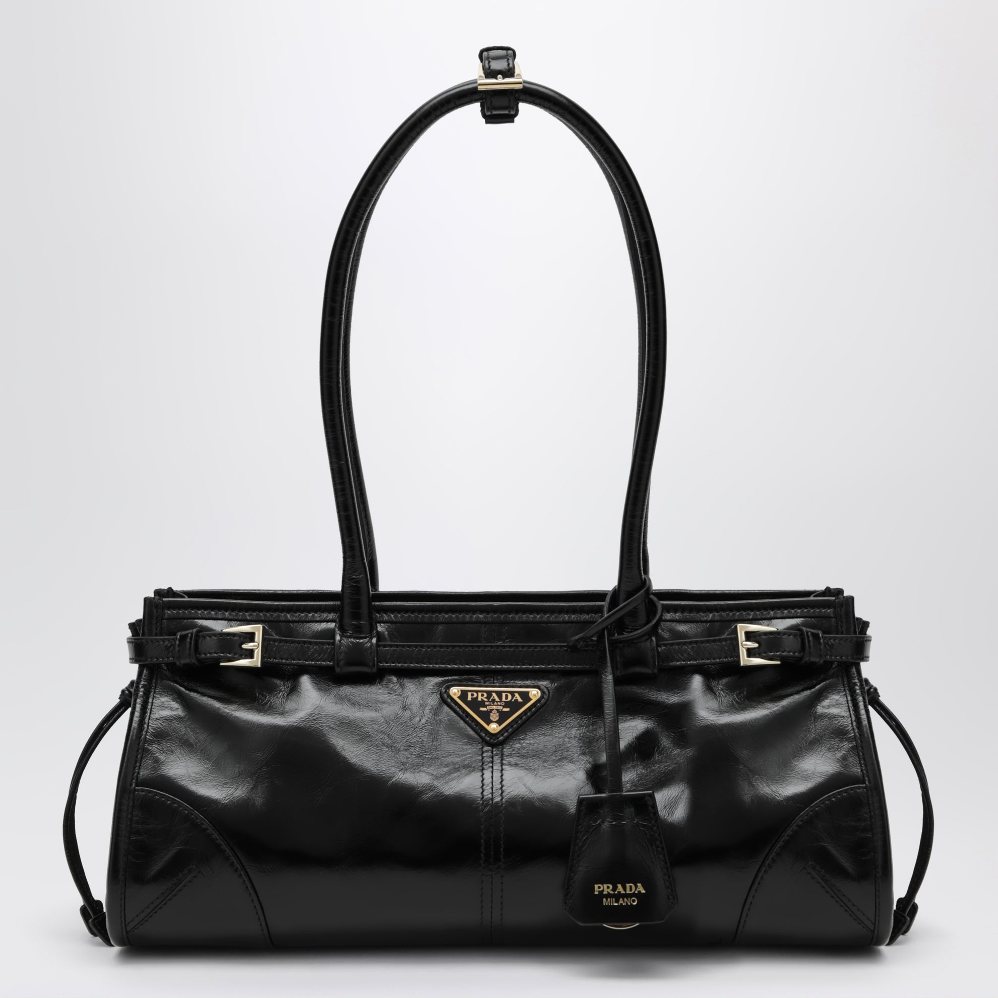 Large Prada Bonnie bag in black leather