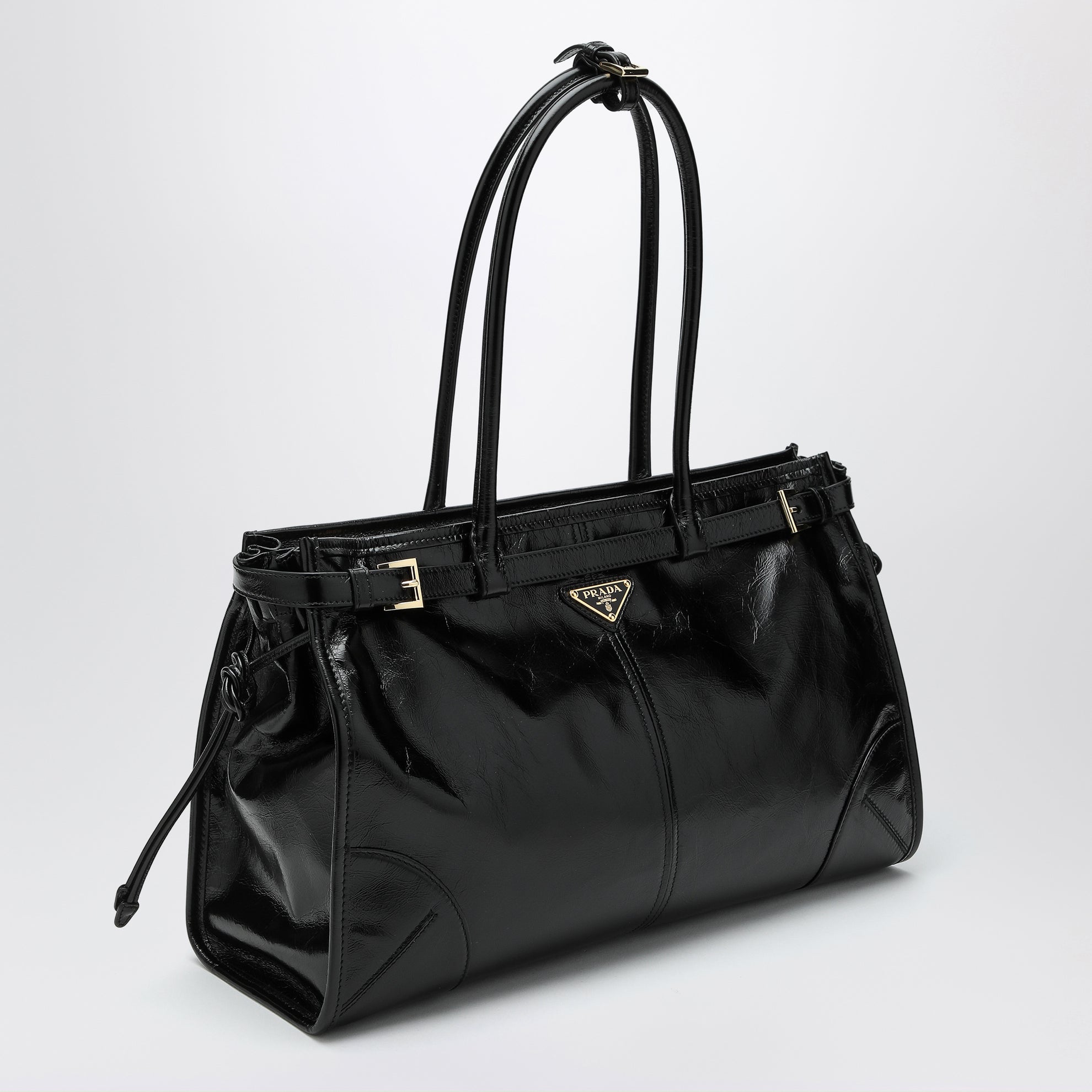 Borsa Prada Bonnie large nera in pelle