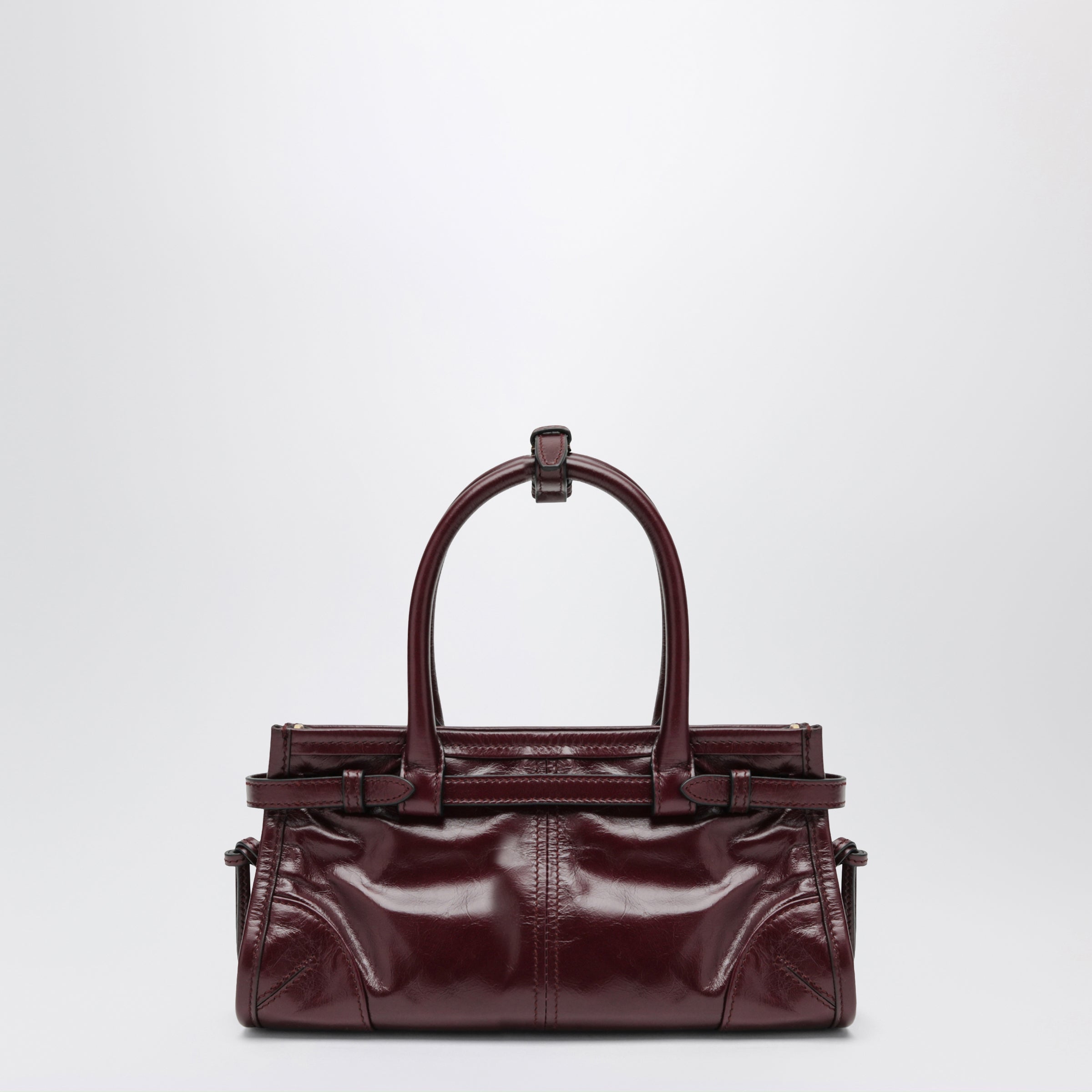 Prada Bonnie Mini Bordeaux Leather Handbag | TheDoubleF