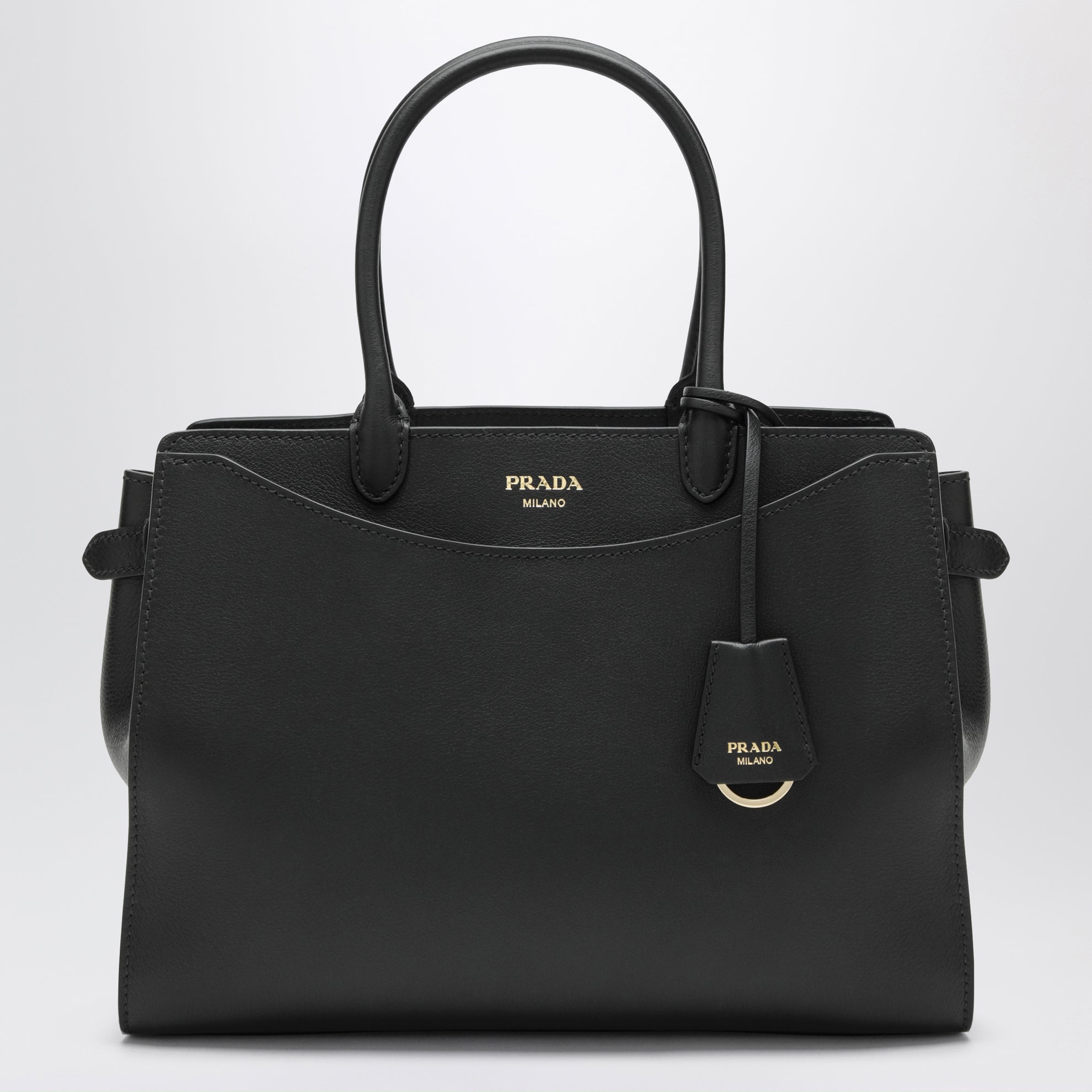 Schwarze Ledertasche