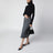 Borsa Passage medium in pelle e Re-Nylon nera