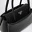 Borsa Passage medium in pelle e Re-Nylon nera