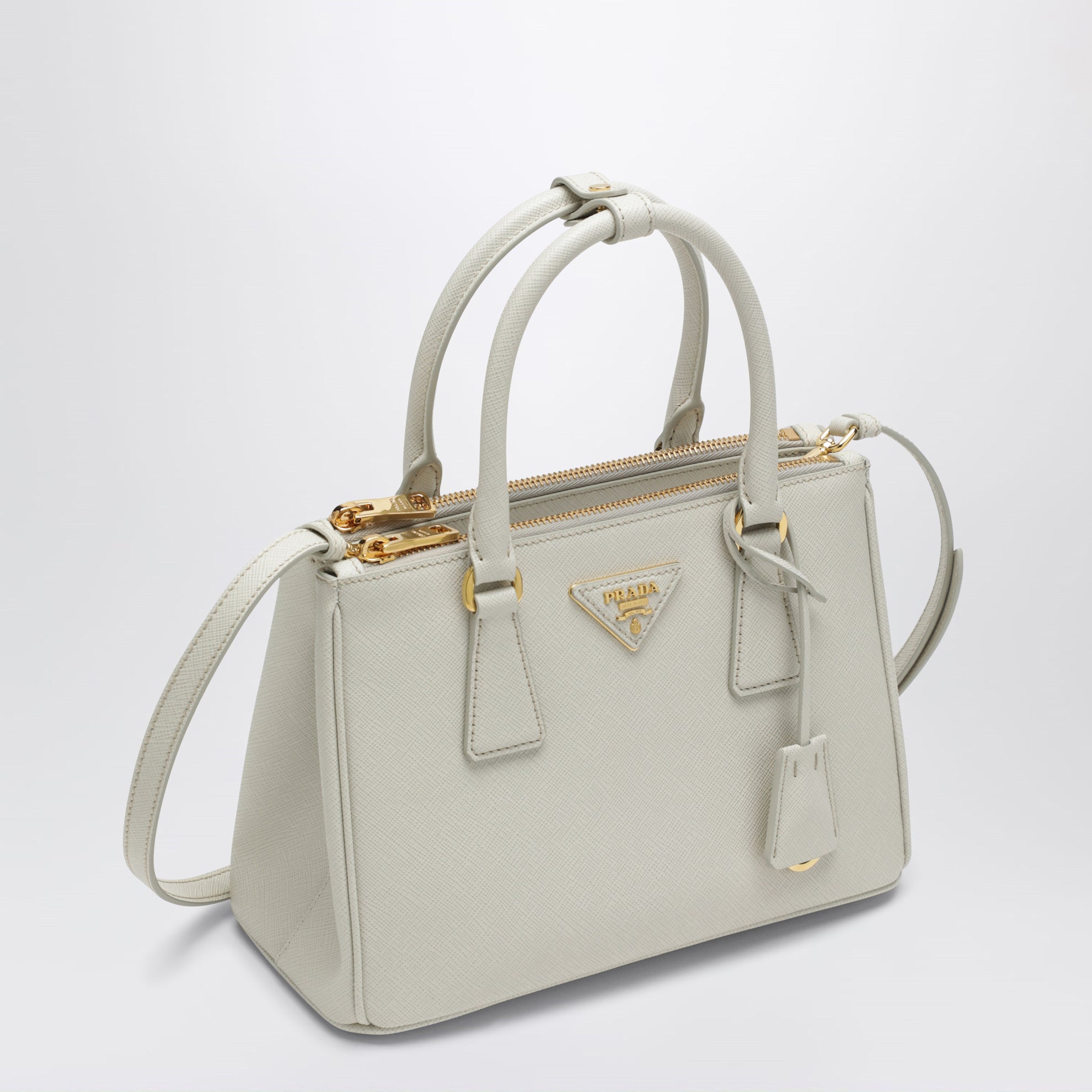 Borsa Galleria piccola color talco