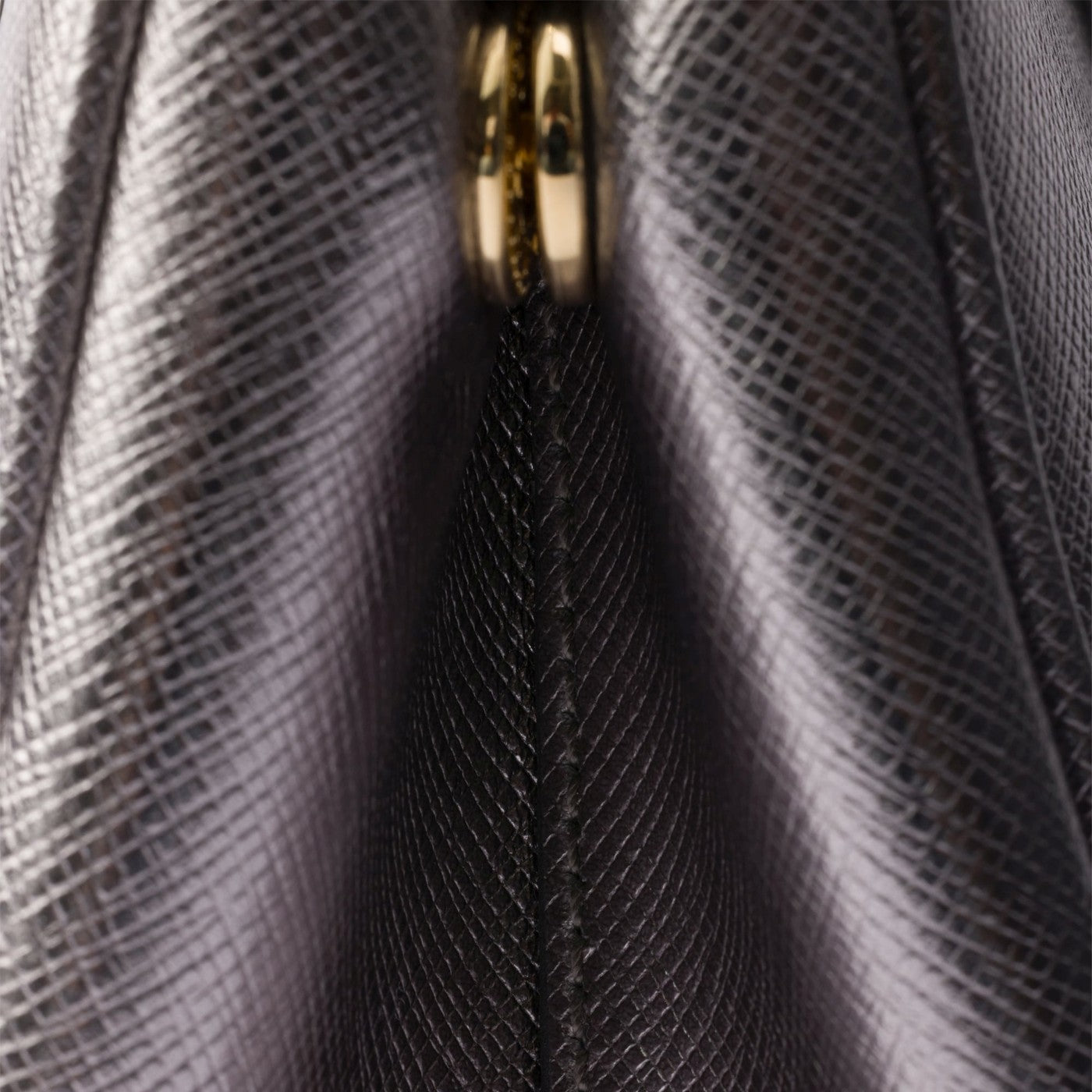 Borsa Prada Galleria mini in Saffiano vernice cromo