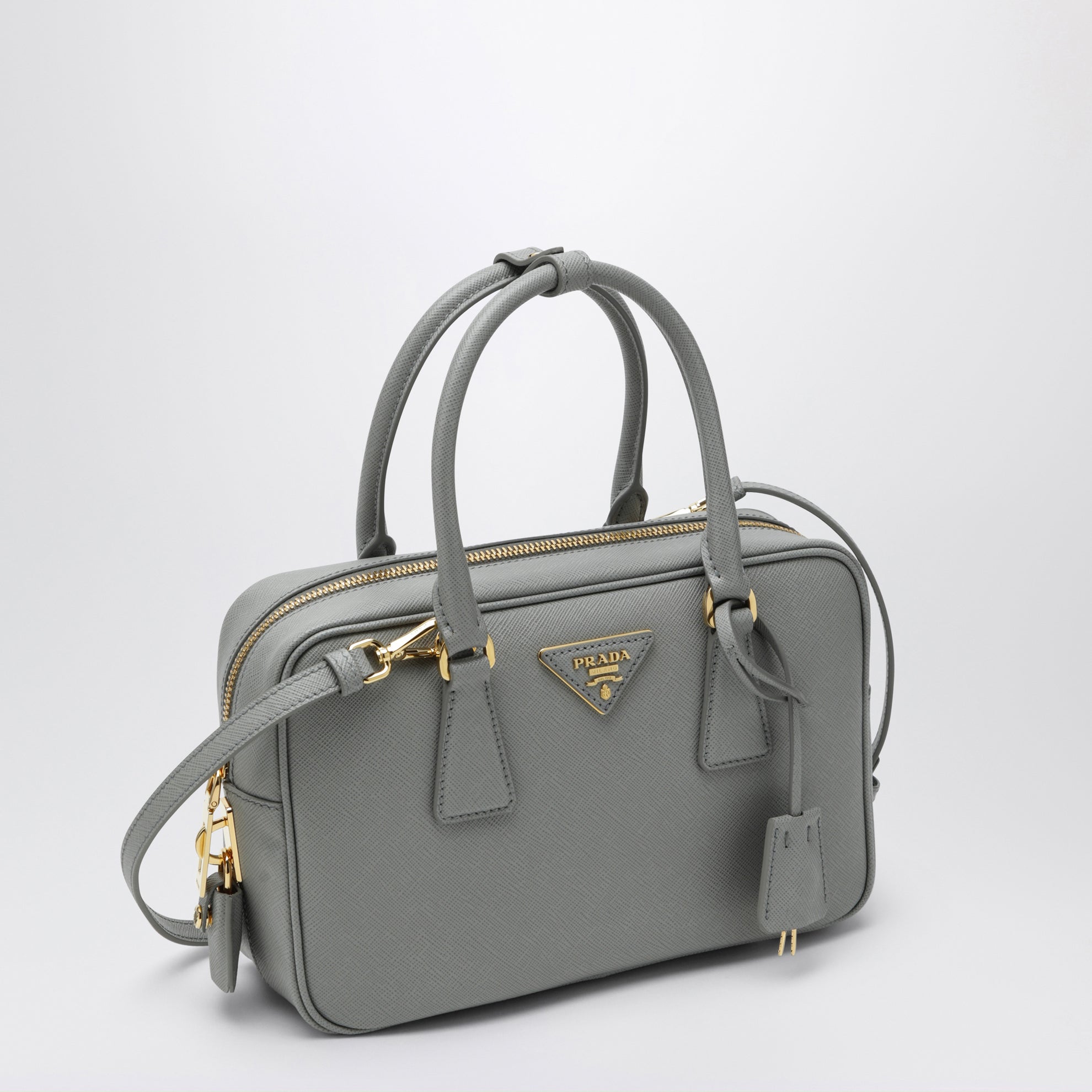 Top-handle bag in Nube Saffiano leather