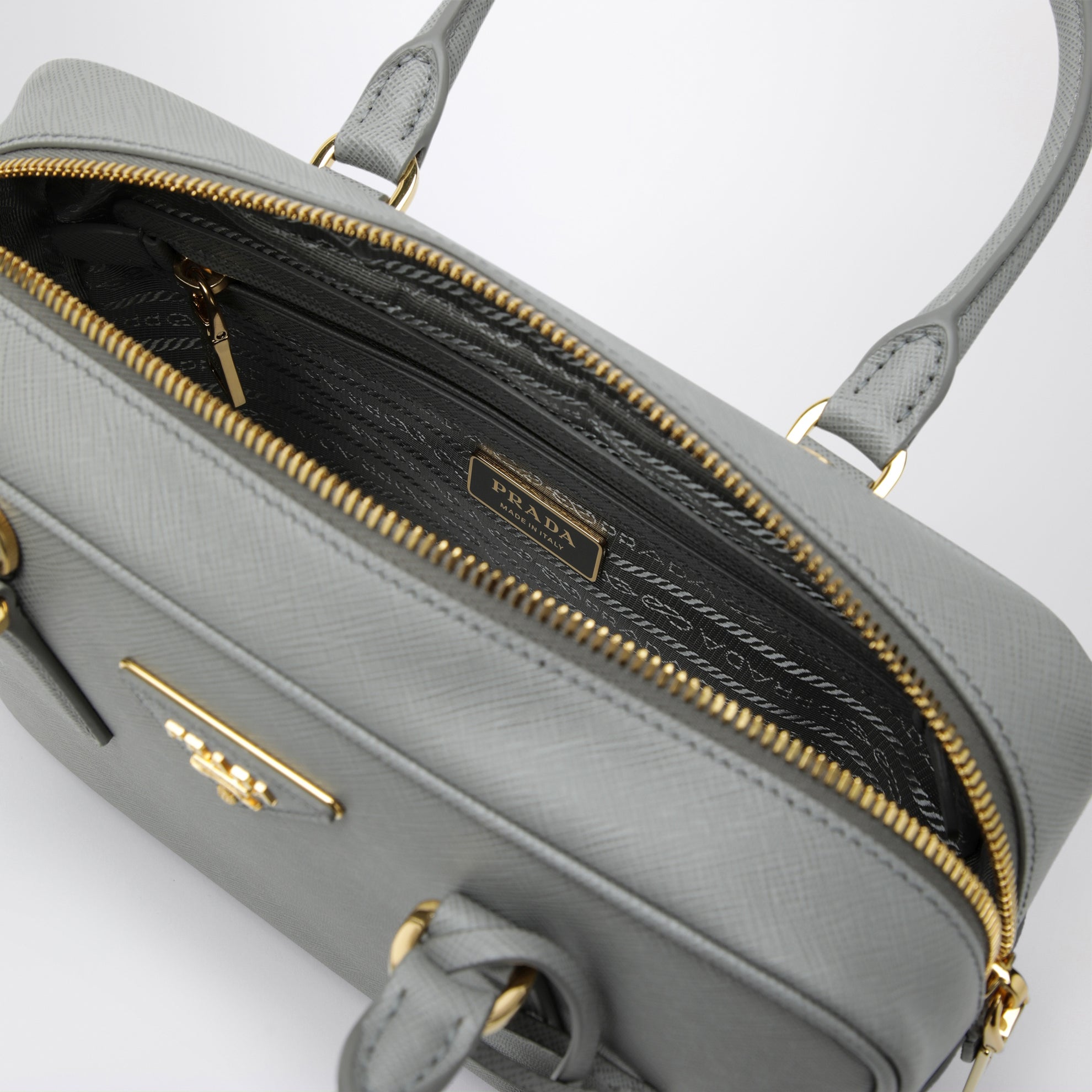 Top-handle bag in Nube Saffiano leather