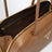 Medium caramel-colored leather top-handle bag