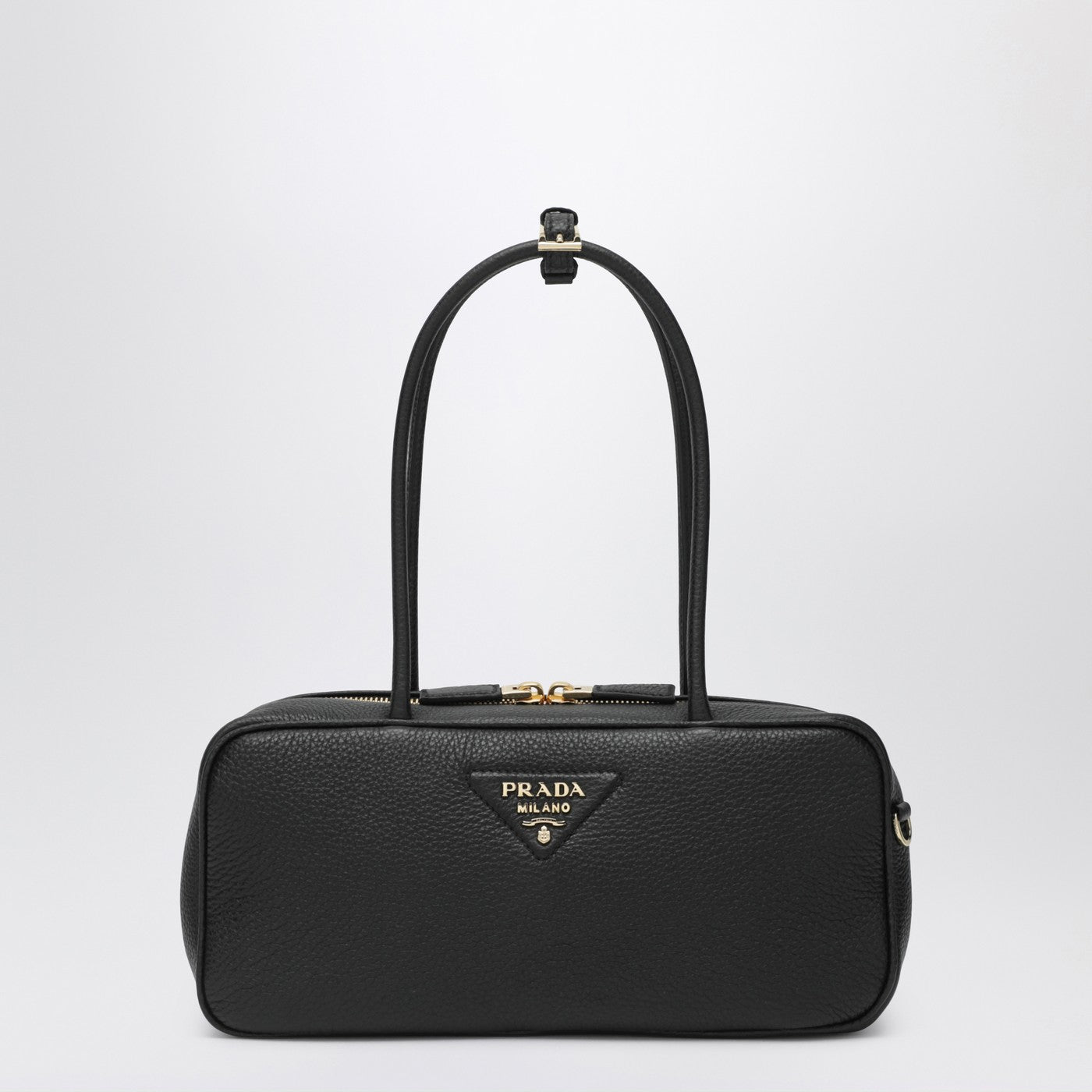 Prada Medium black leather bowling bag | TheDoubleF