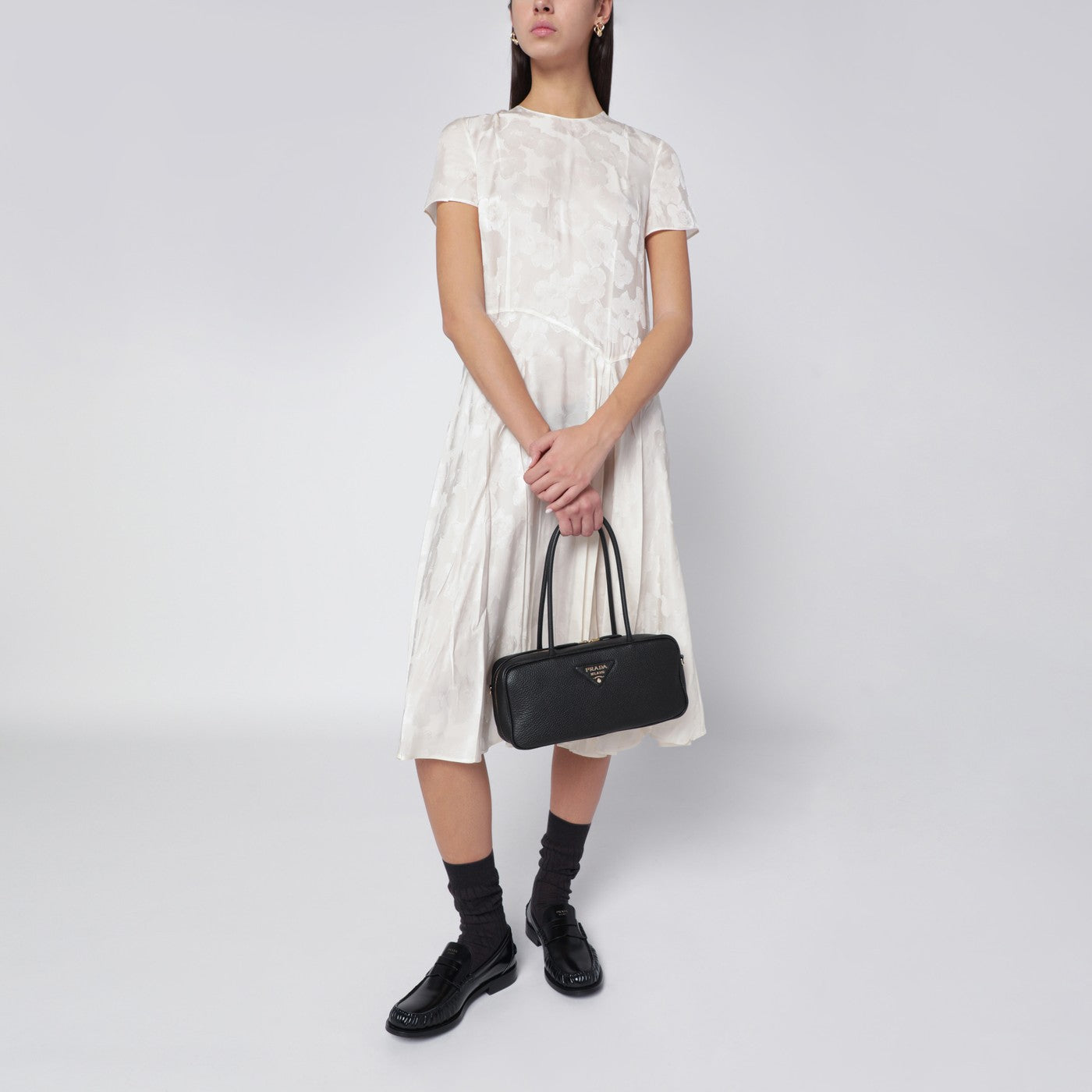 Bauletto misura media nero in pelle