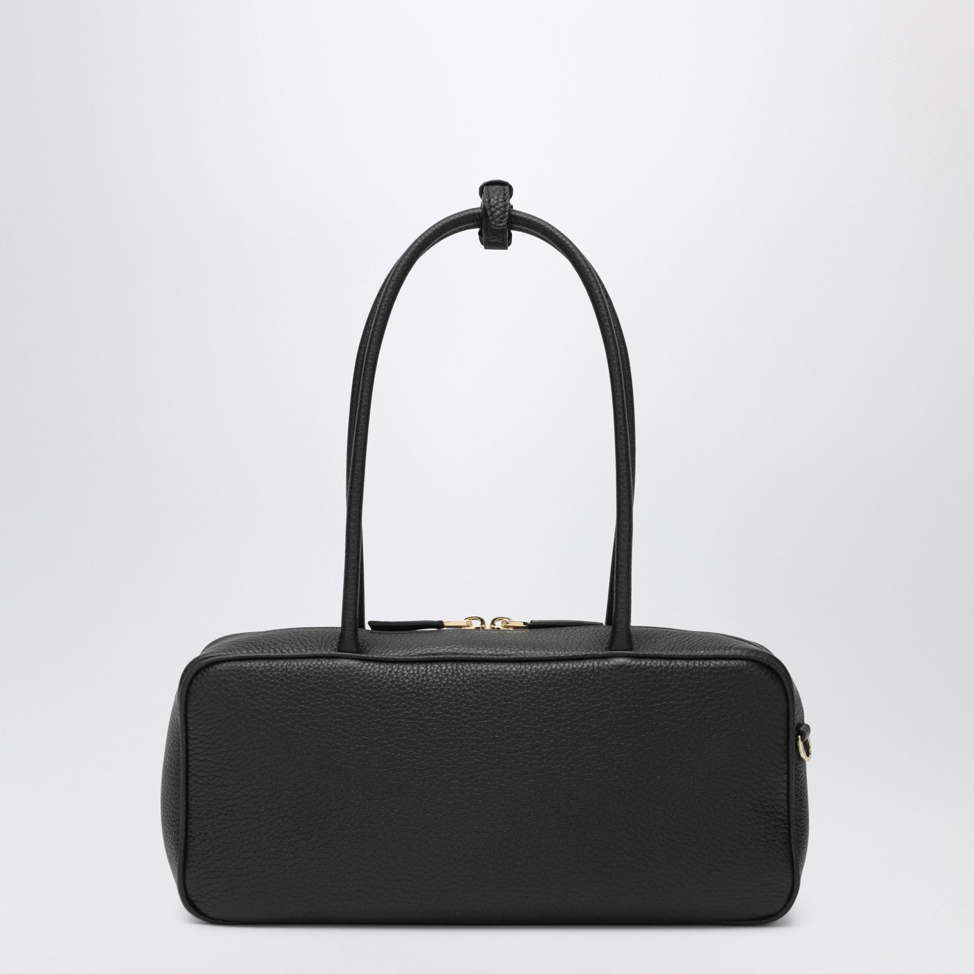 Bauletto misura media nero in pelle