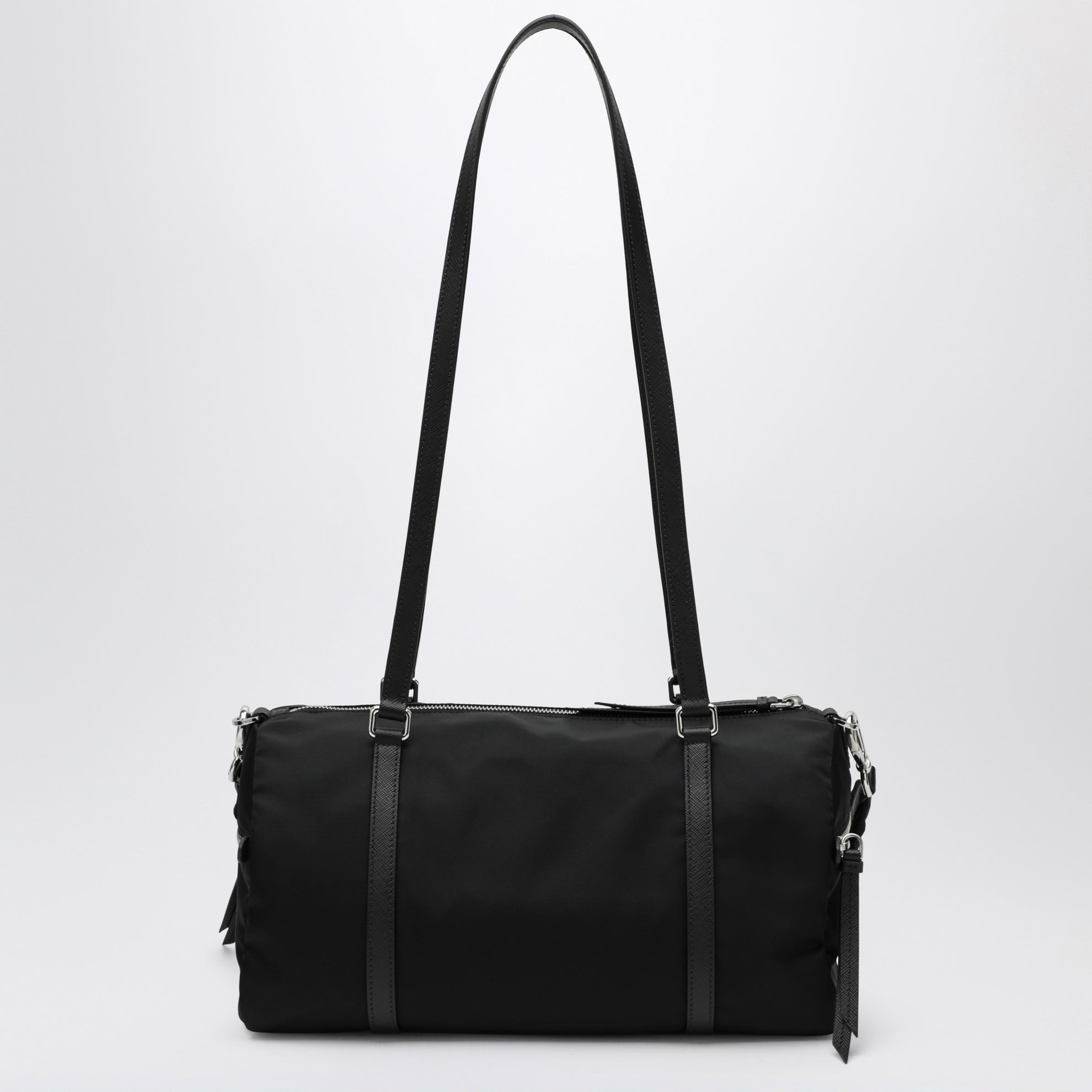 Borsa a spalla nera in Re-Nylon