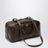 Carry large bowling bag in aged leather Cacao