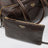 Carry large bowling bag in aged leather Cacao