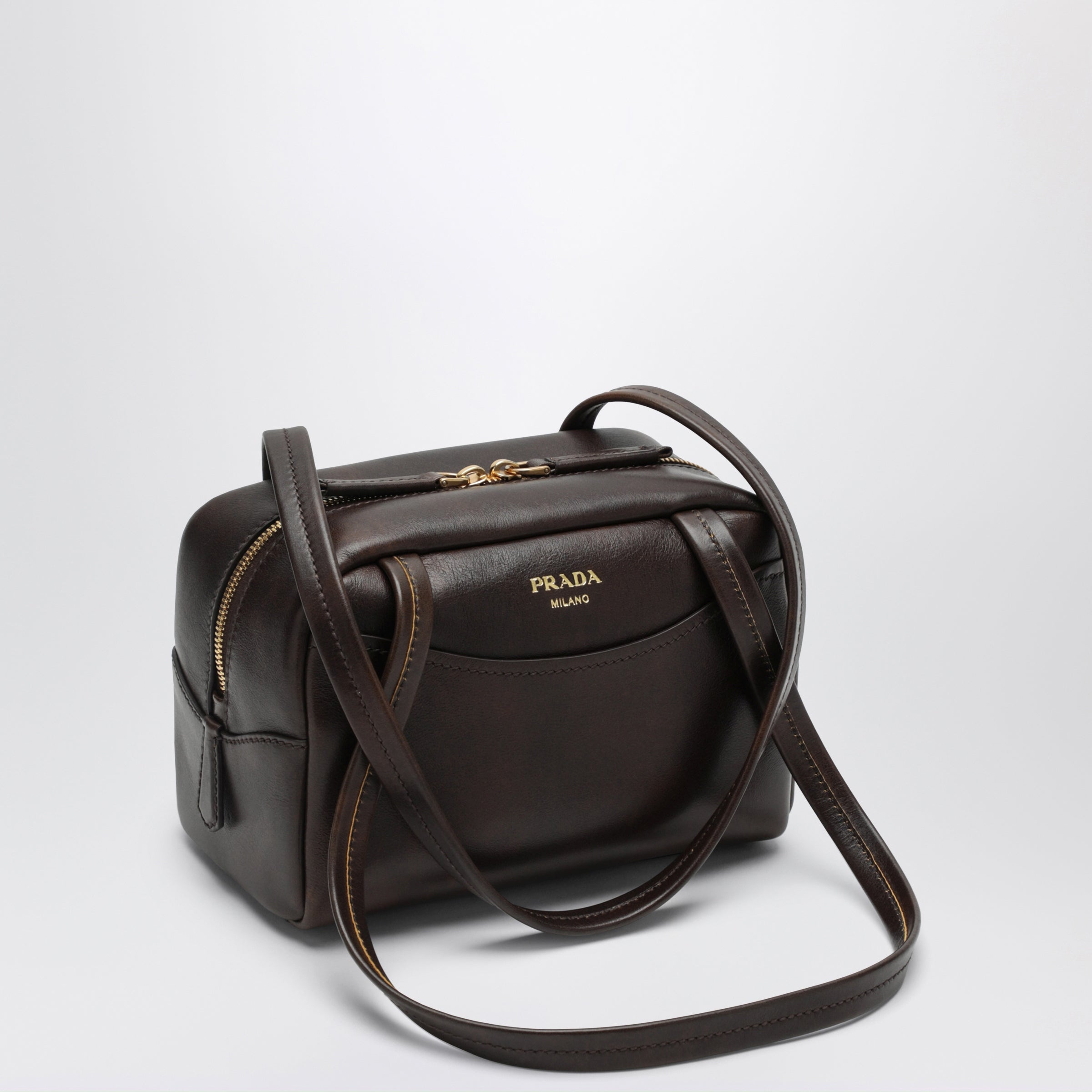 Prada Prada Carry mini antique leather bowling bag | TheDoubleF