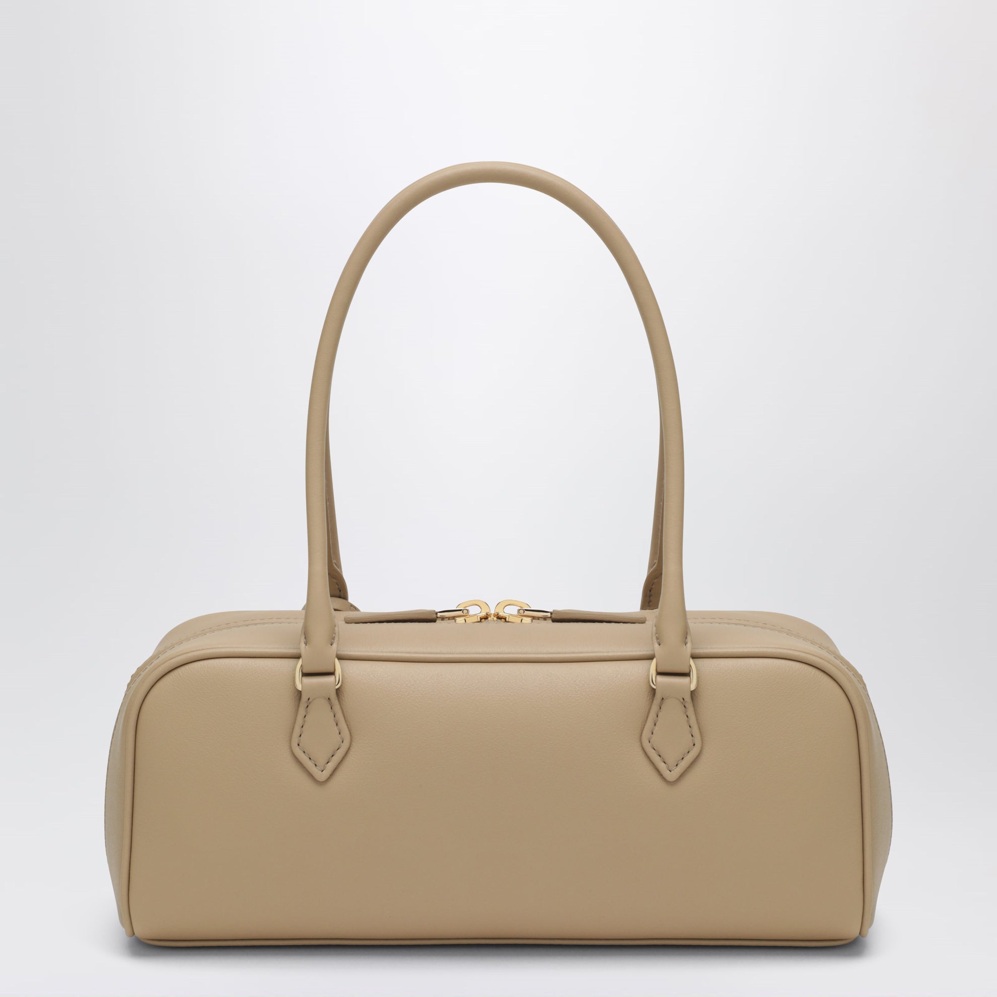 Borsa a spalla in pelle sabbia
