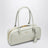 Shoulder bag in white leather