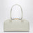 Shoulder bag in white leather