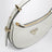 Sac porté épaule Prada Arqué small en cuir blanc