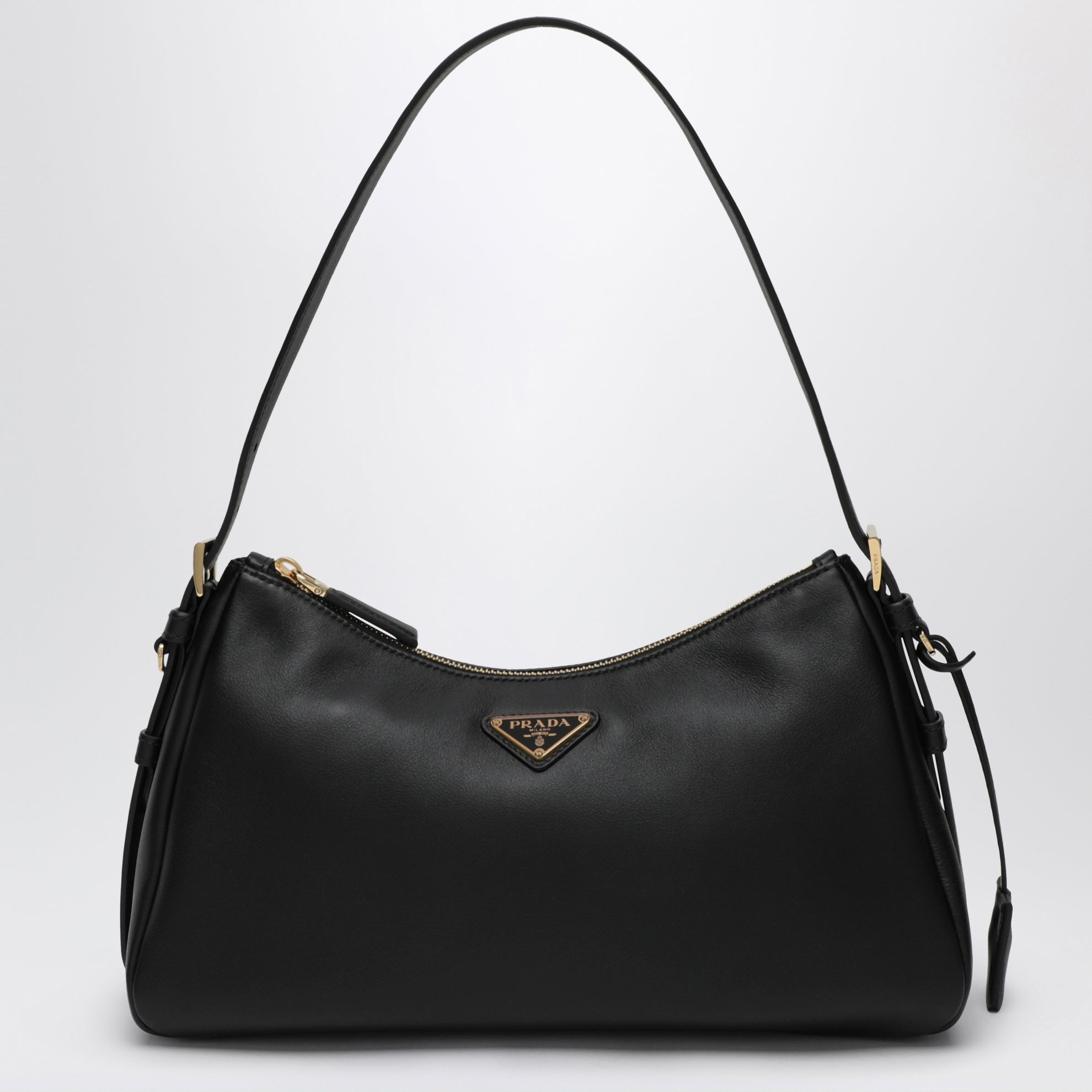 Borsa Prada Aimée media nera in pelle