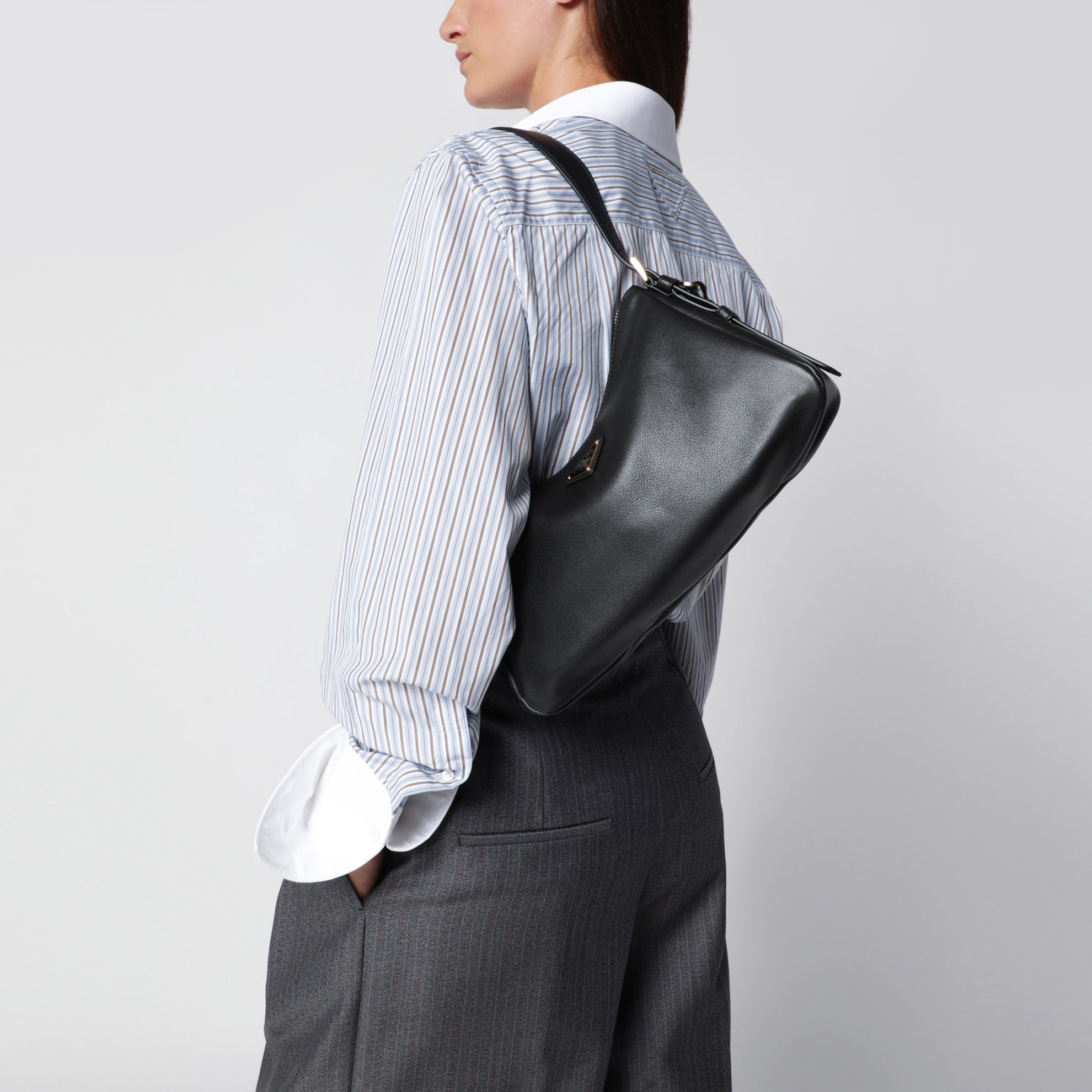 Sac Prada Aimée moyen noir en cuir