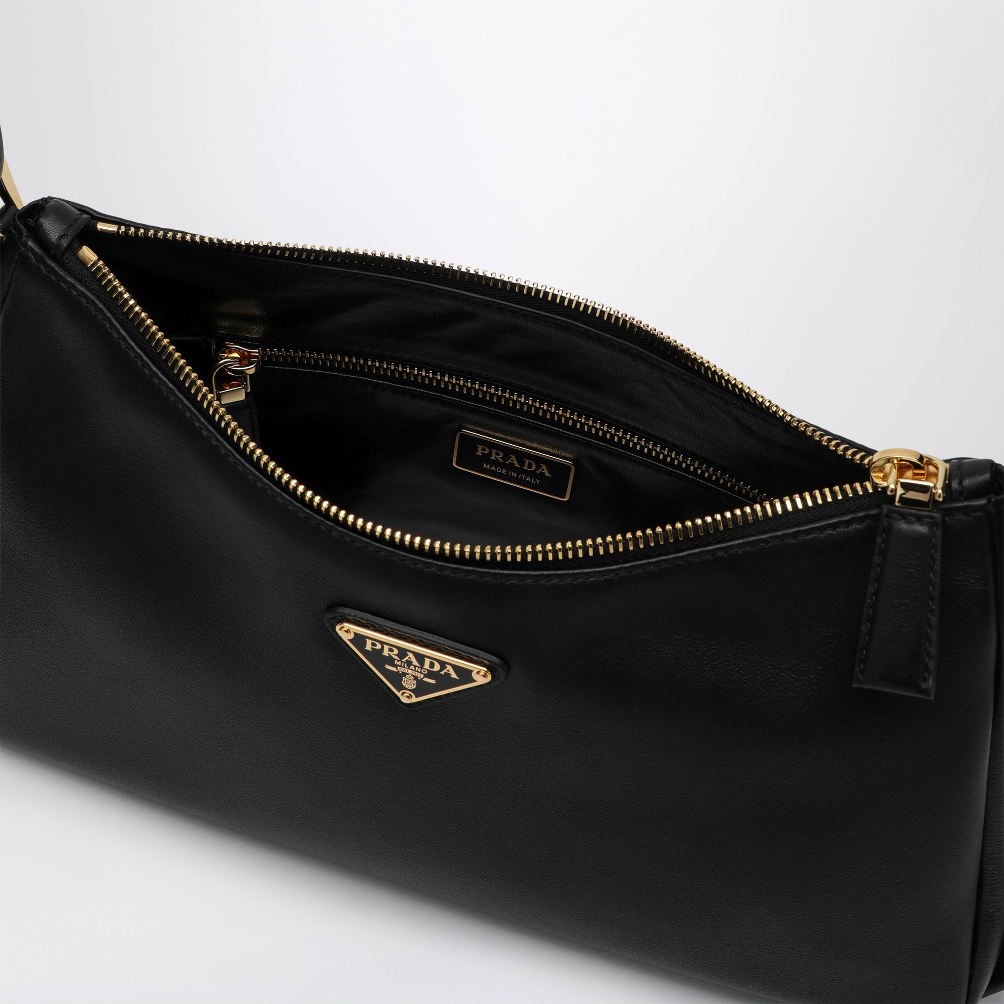 Sac Prada Aimée moyen noir en cuir