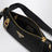 Schwarze Re-Nylon- und Ledertasche mit Vorhängeschloss
