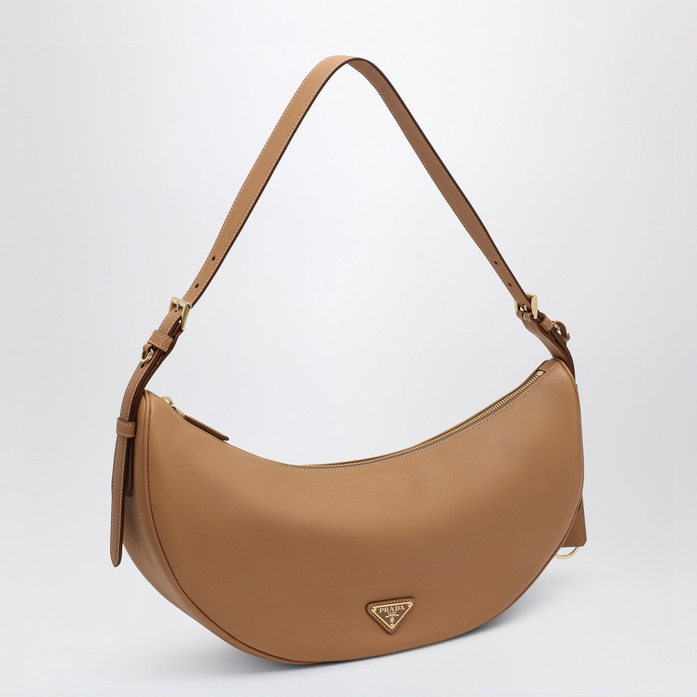 Sac bandoulière Prada Demi-Lune large Naturel