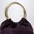 Mini Beuteltasche aus pflaumenfarbenem Wildleder