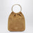 Mini bucket bag in cinnamon suede