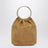 Mini bucket bag in cinnamon suede