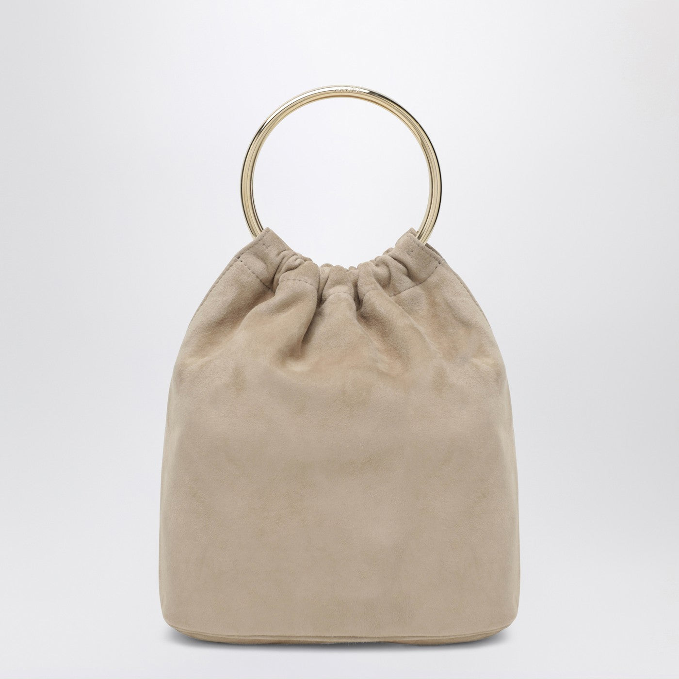 Mini bucket bag in desert suede