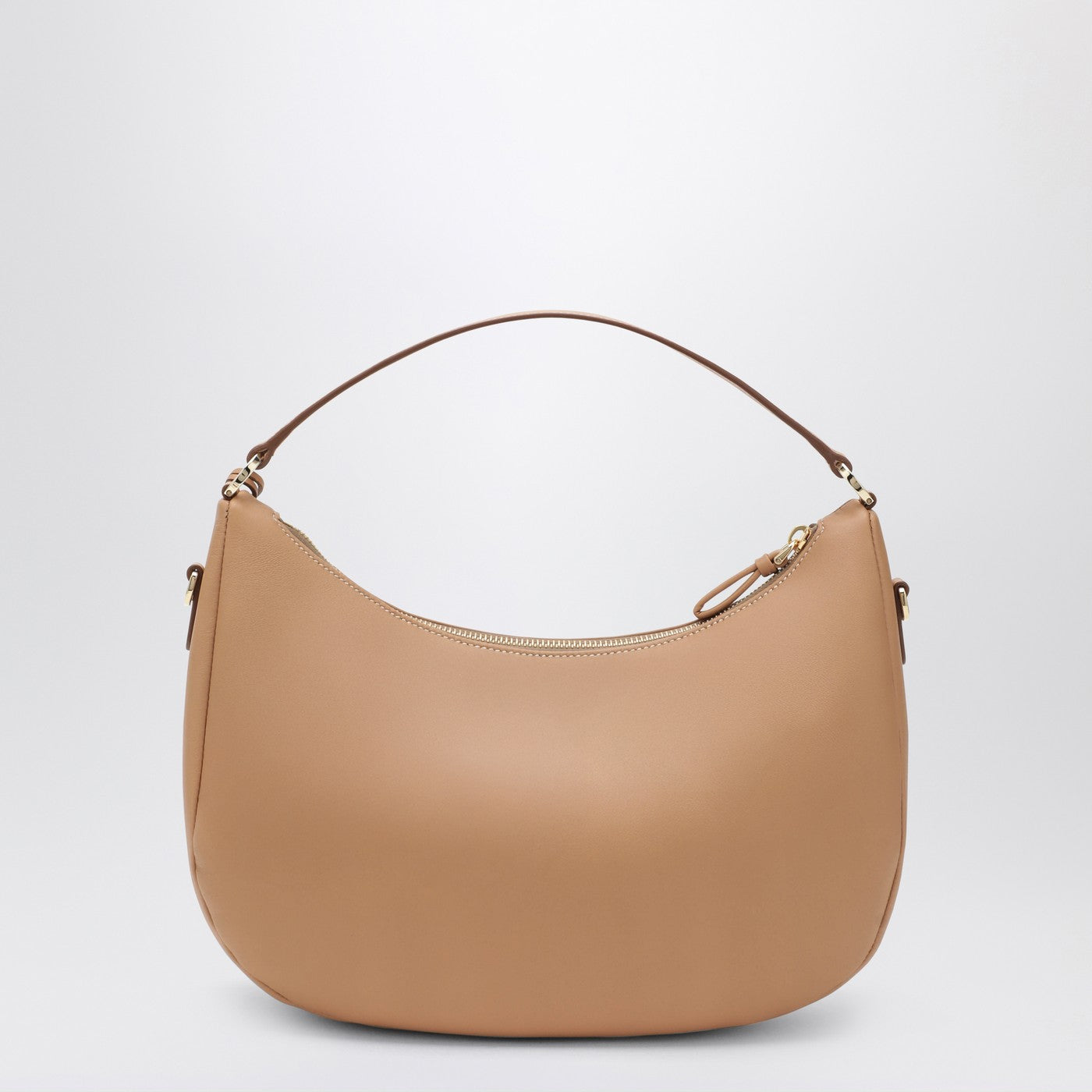 Light brown leather shoulder bag