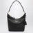 Small black leather hobo bag