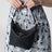 Small black leather hobo bag