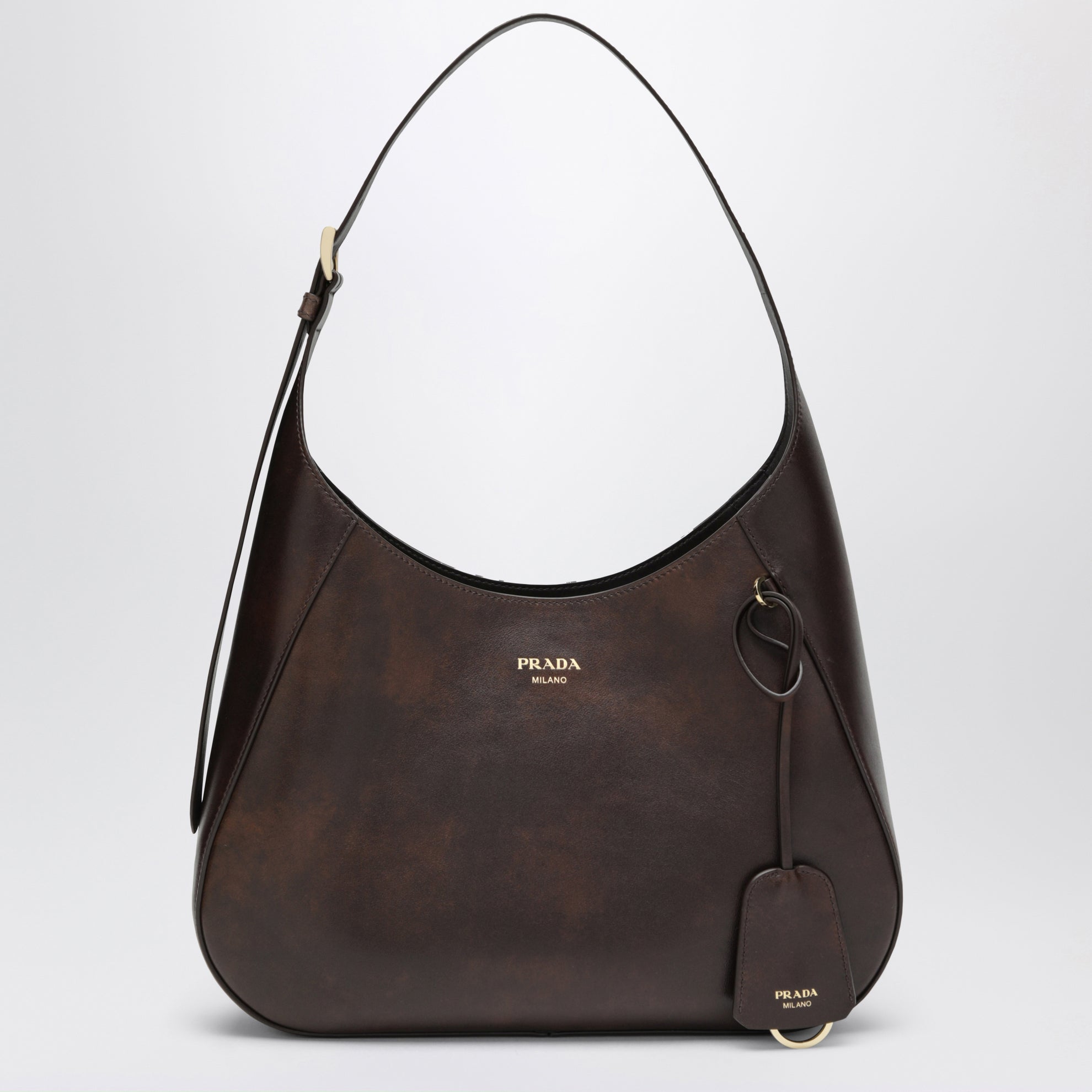 Boogie Medium Brown Leather Hobo Bag