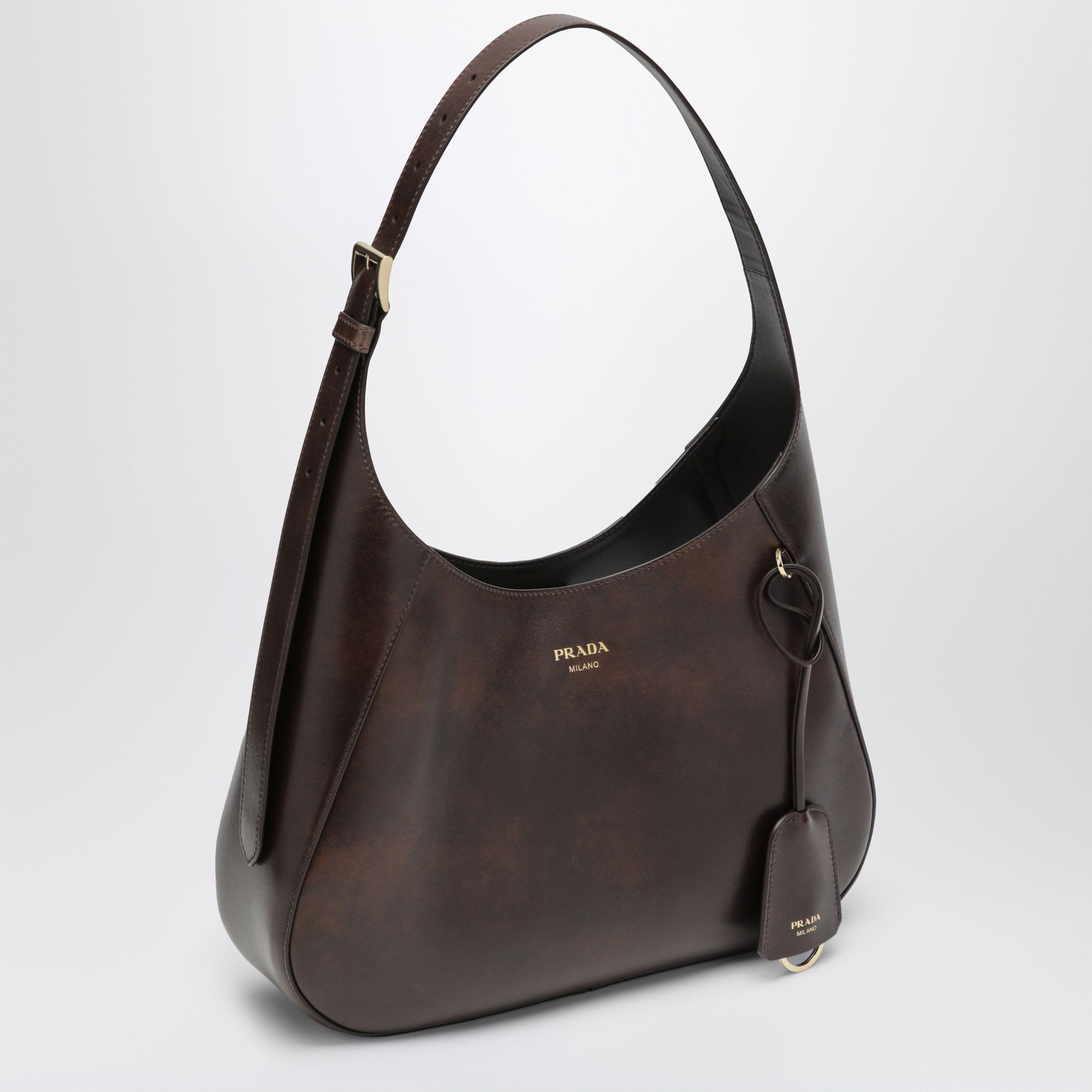 Boogie Medium Brown Leather Hobo Bag