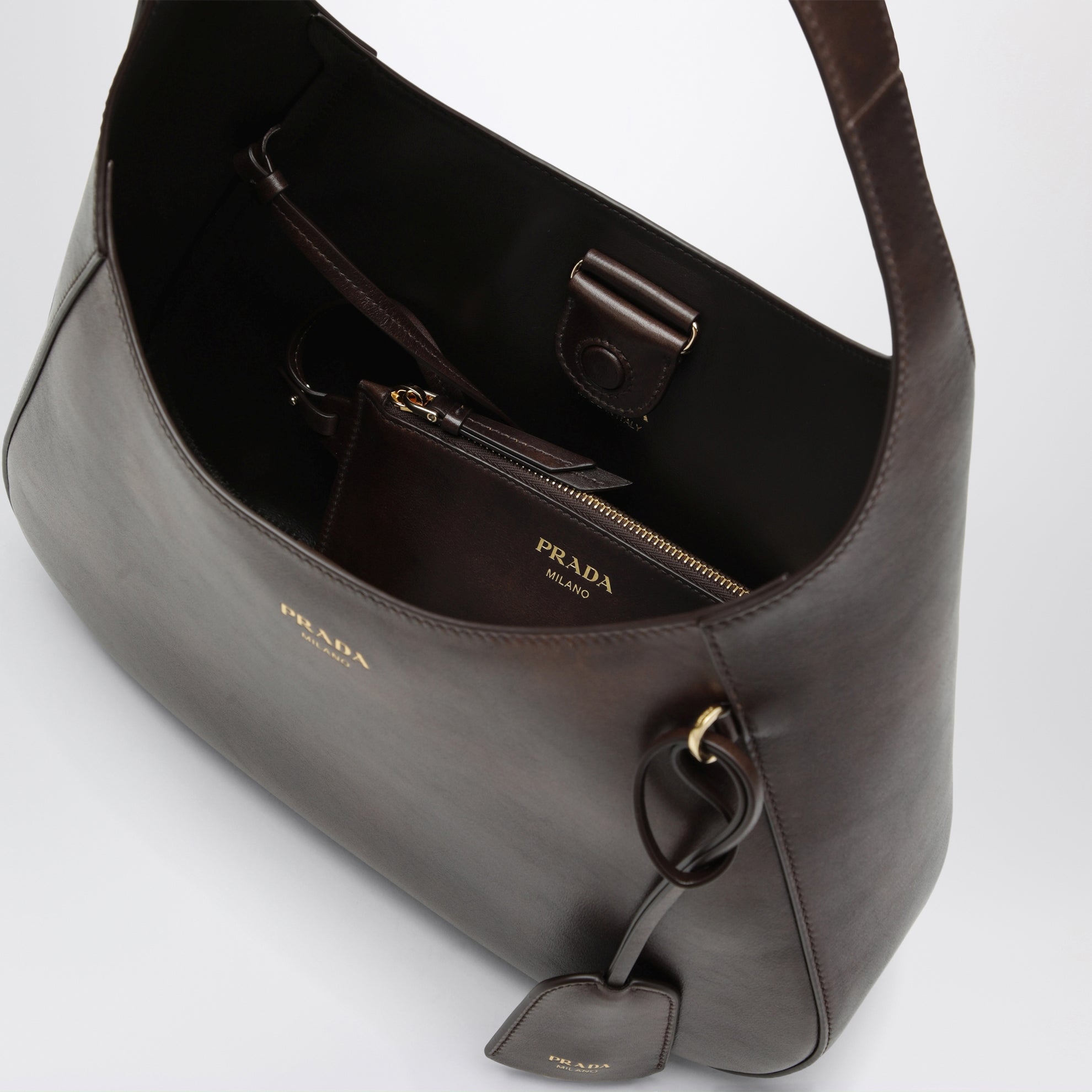 Boogie Medium Brown Leather Hobo Bag
