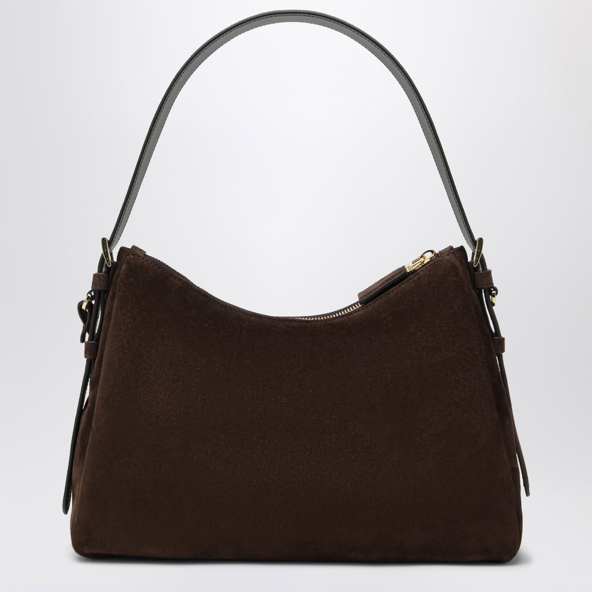 Borsa marrone testa di moro in suede
