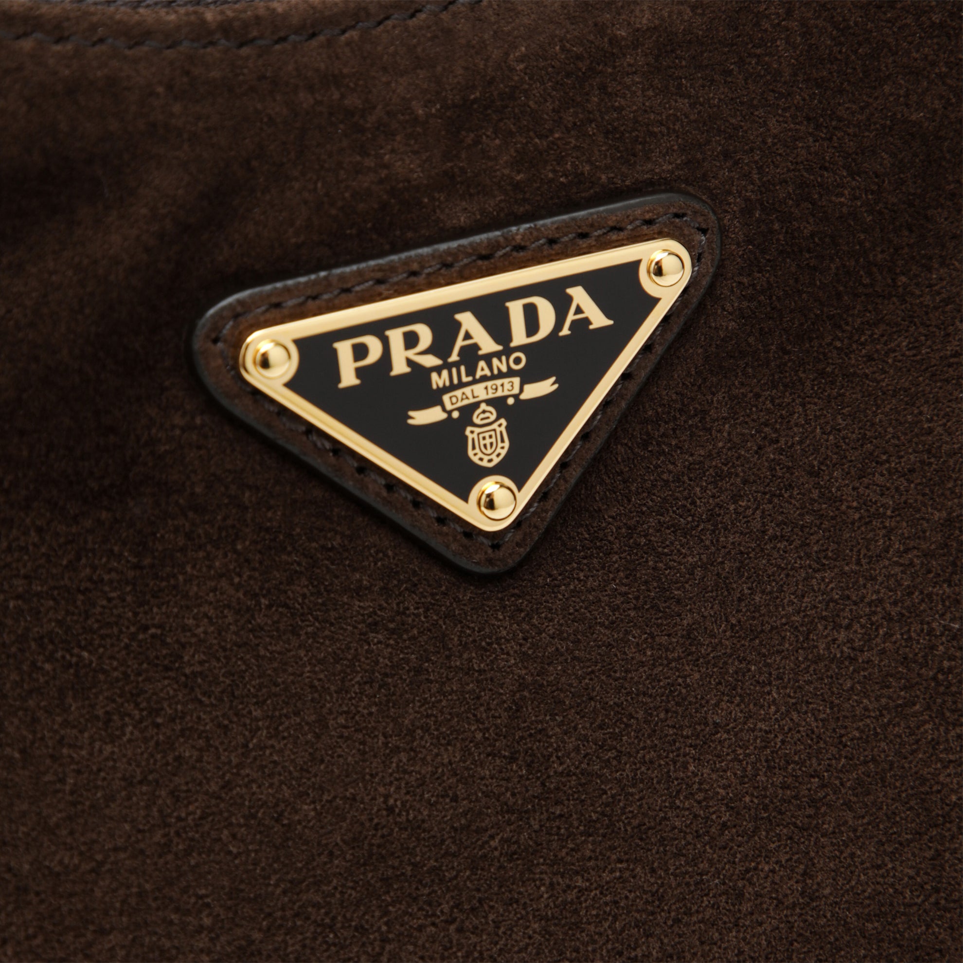 Borsa marrone testa di moro in suede