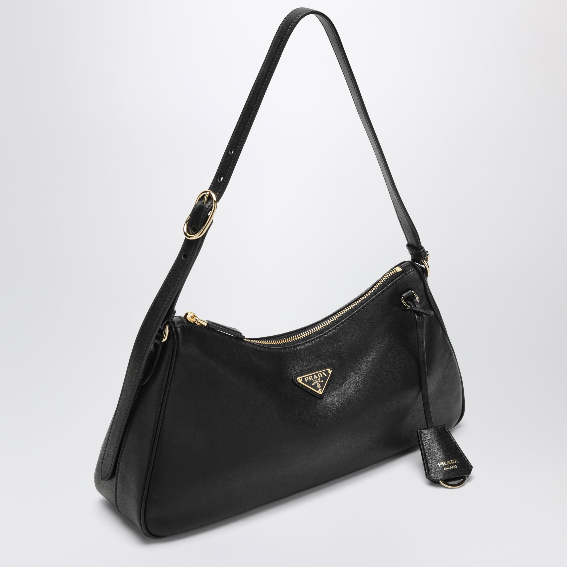 Aimée shoulder bag in black nappa leather