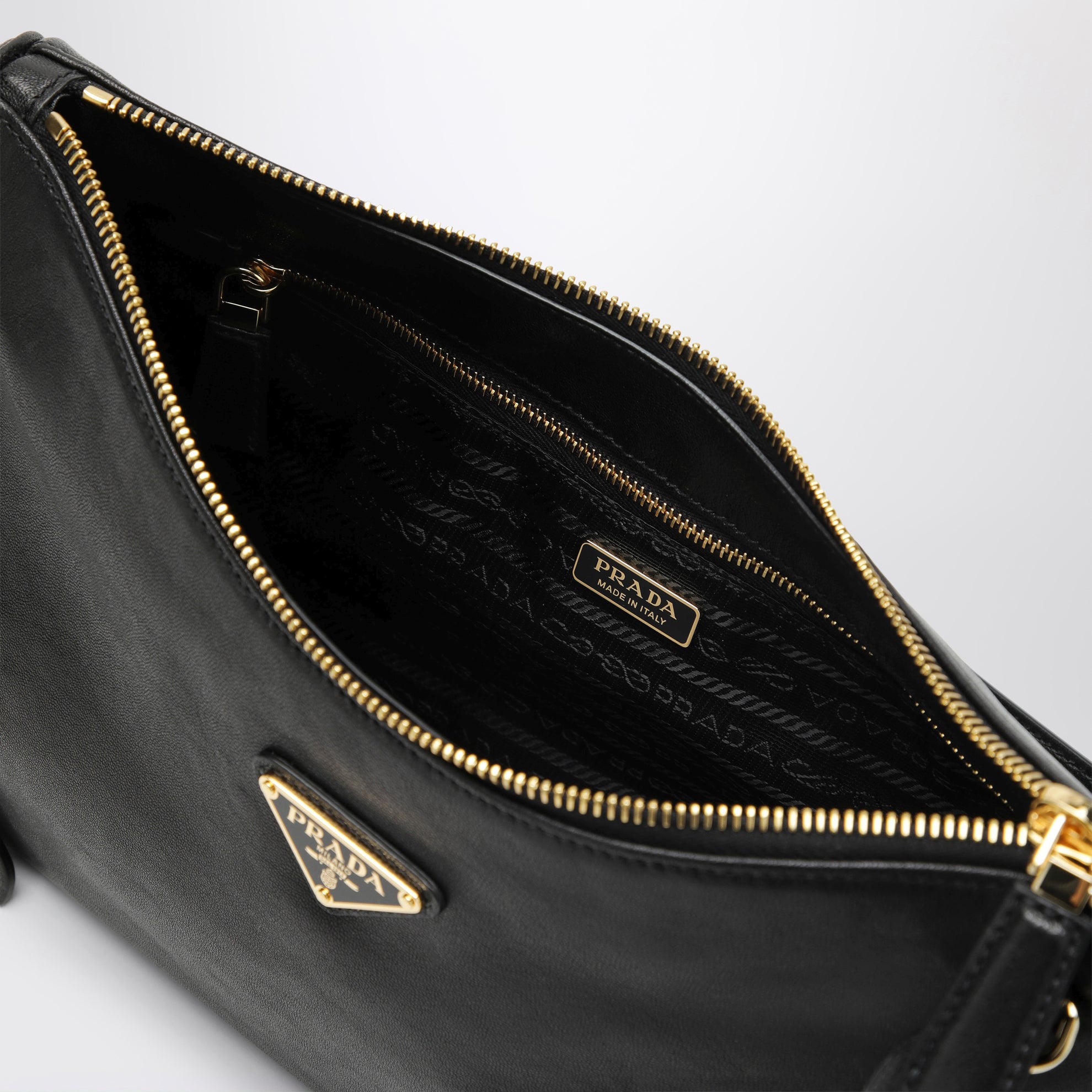 Aimée shoulder bag in black nappa leather