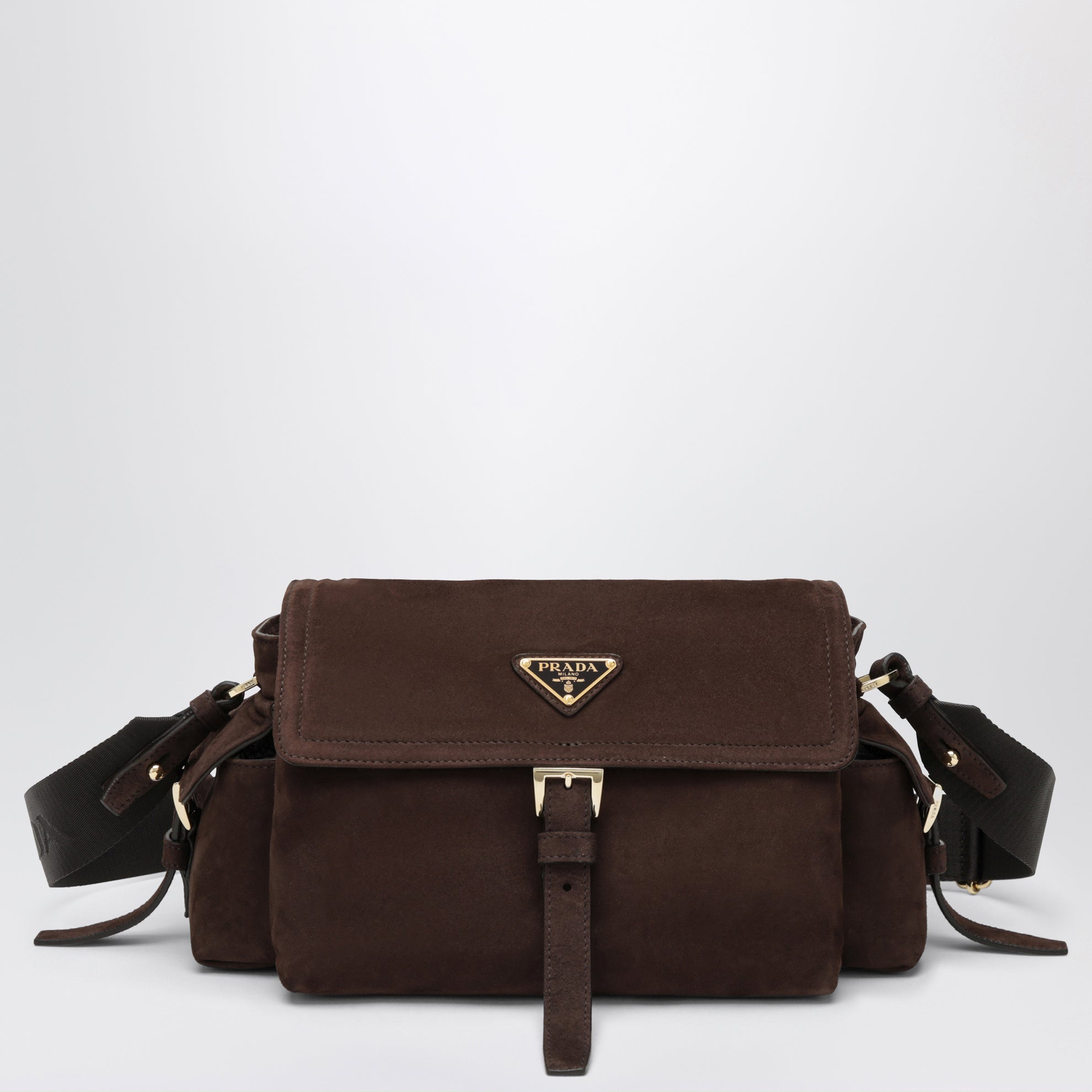Borsa a spalla Prada Explore medium moro