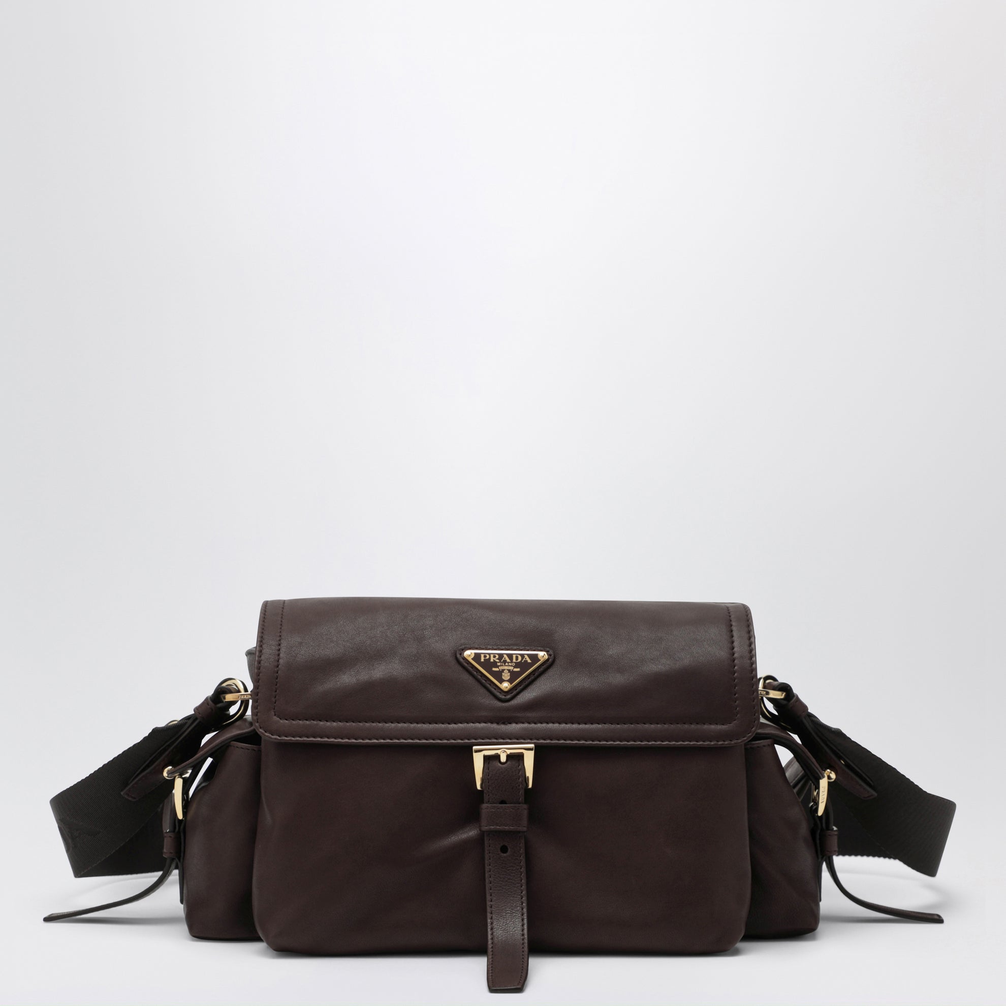 Borsa Prada Explore medium marrone in nappa